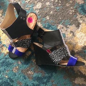 Nicole Miller wedge heels